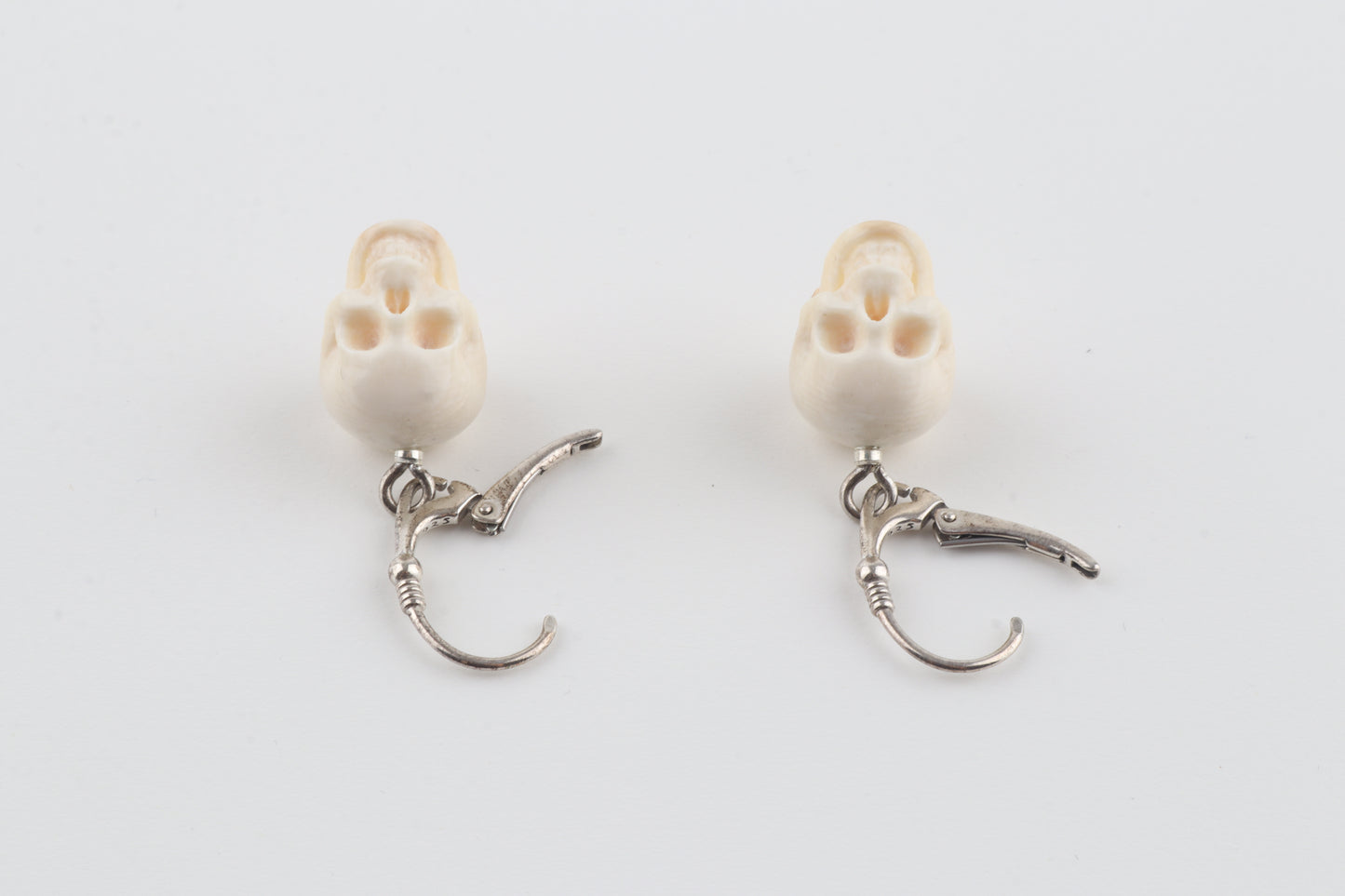 Mammoth Ivory Skull Earrings