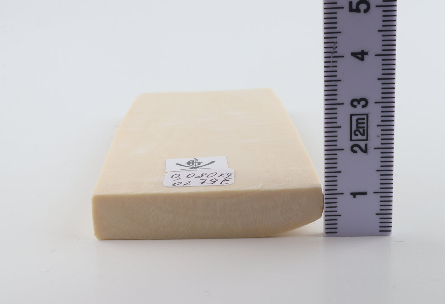 White mammoth ivory segment