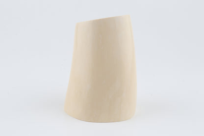 Round white mammoth ivory segment