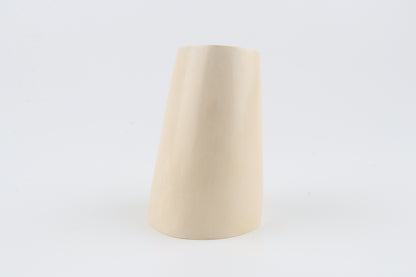 Round white mammoth ivory segment