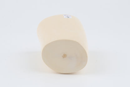 Round white mammoth ivory segment