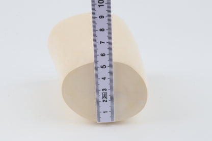 Round white mammoth ivory segment