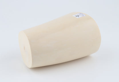 Round white mammoth ivory segment