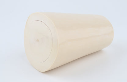 Round white mammoth ivory segment