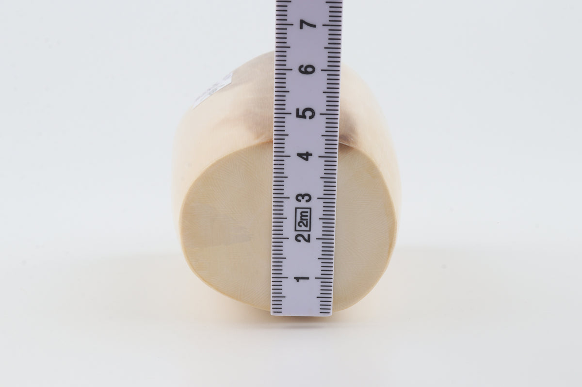 Round mammoth ivory piece