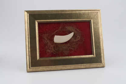Woolly Mammoth Hair & Carved Mammoth Ivory Pendant