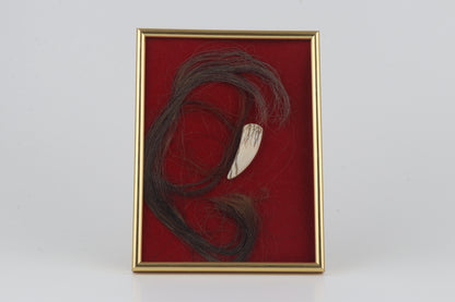 Woolly Mammoth Hair & Carved Mammoth Ivory Pendant