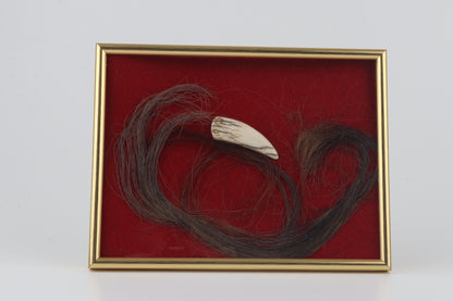 Woolly Mammoth Hair & Carved Mammoth Ivory Pendant