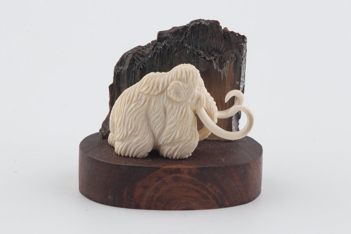 Carved woolly mammoth figurine