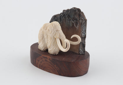 Carved woolly mammoth figurine