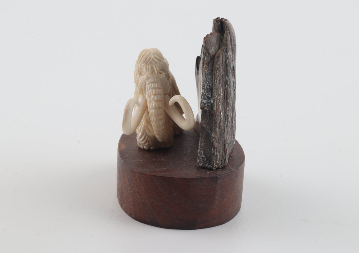 Carved woolly mammoth figurine