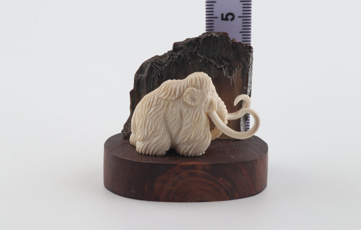 Carved woolly mammoth figurine