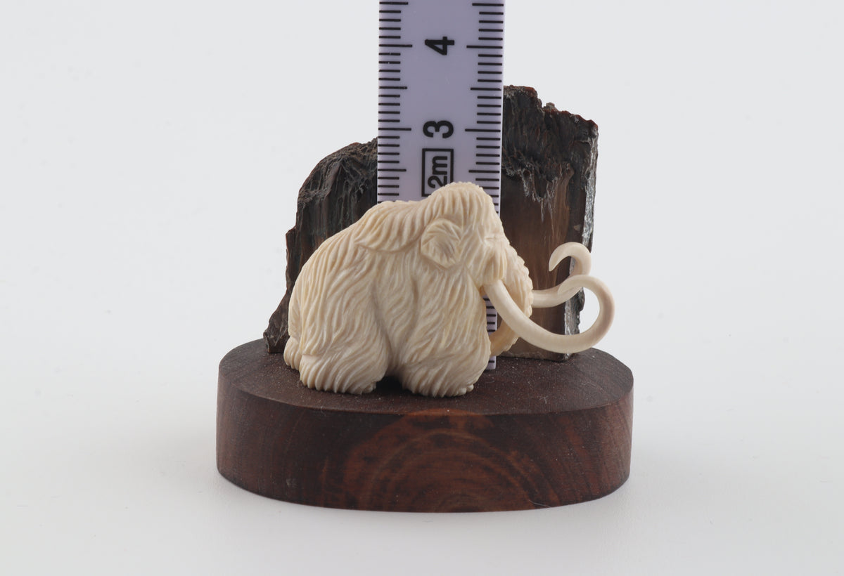 Carved woolly mammoth figurine