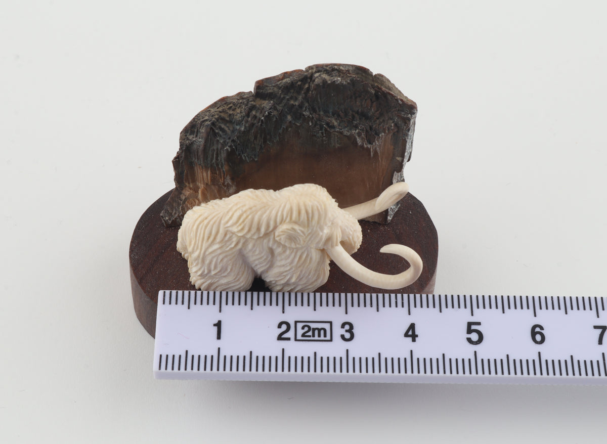 Carved woolly mammoth figurine