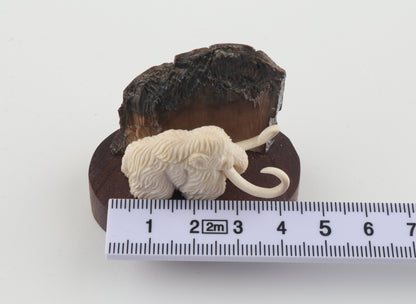 Carved woolly mammoth figurine