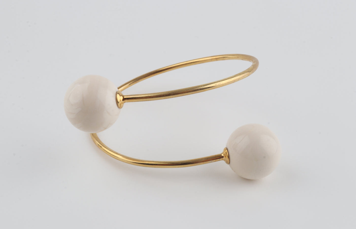 Gold-Plated Mammoth Ivory Bangle