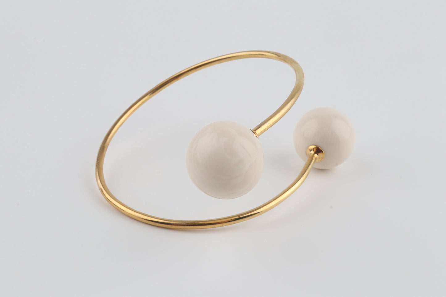 Gold-Plated Mammoth Ivory Bangle