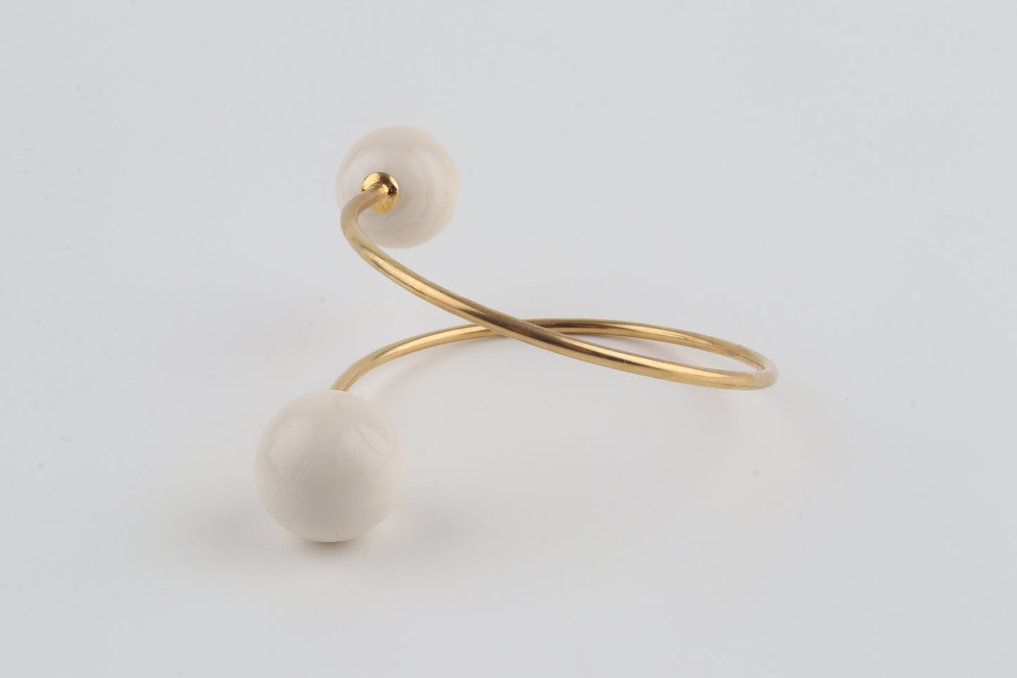 Gold-Plated Mammoth Ivory Bangle