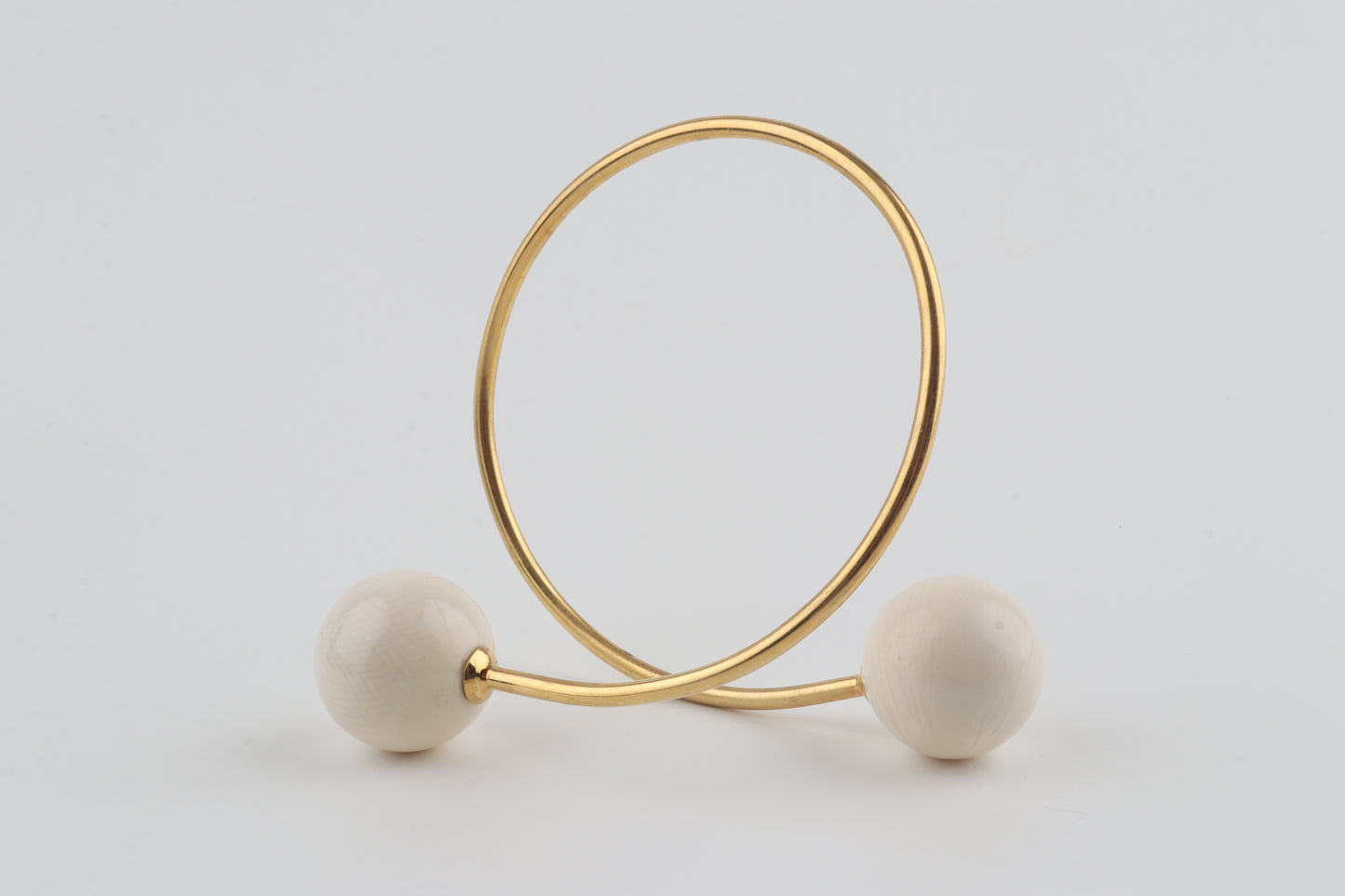 Gold-Plated Mammoth Ivory Bangle