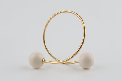 Gold-Plated Mammoth Ivory Bangle