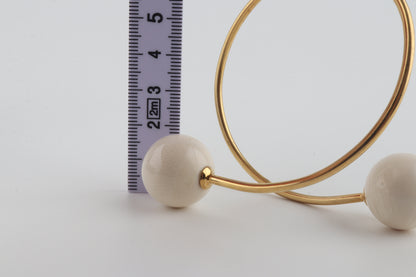 Gold-Plated Mammoth Ivory Bangle