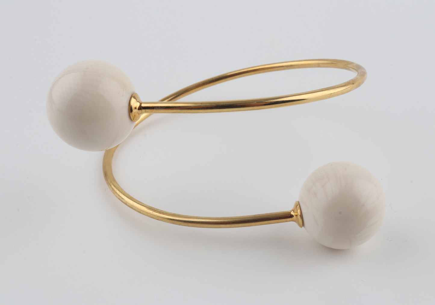 Gold-Plated Mammoth Ivory Bangle