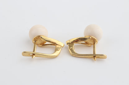 Mammoth Ivory Cone-Set Earrings