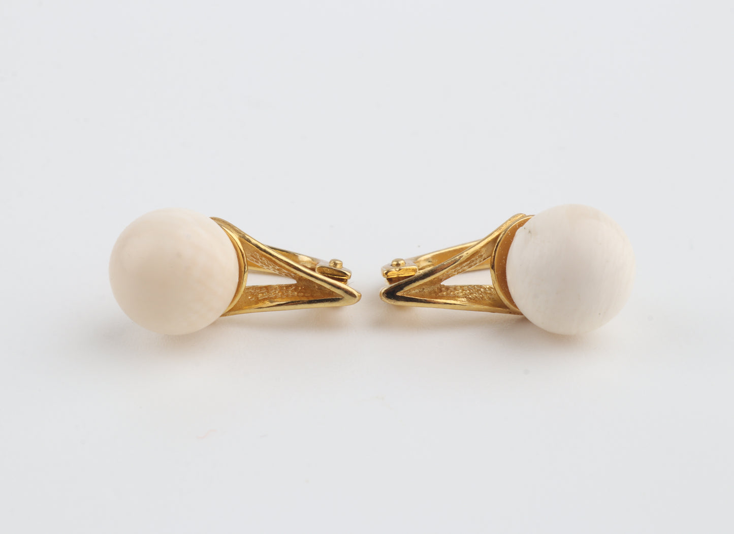 Mammoth Ivory Cone-Set Earrings