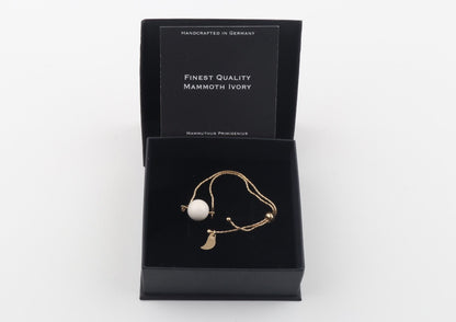 Adjustable Bracelet with Mammoth Ivory
