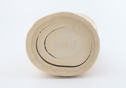 Round mammoth tusk piece