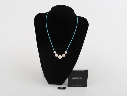 Mammoth Ivory and Turquoise Necklace
