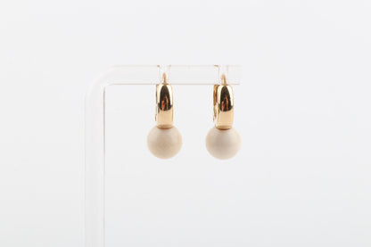 Minimalistic Mammoth Ivory Hoops