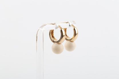 Minimalistic Mammoth Ivory Hoops