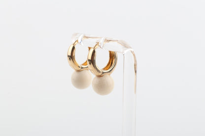 Minimalistic Mammoth Ivory Hoops