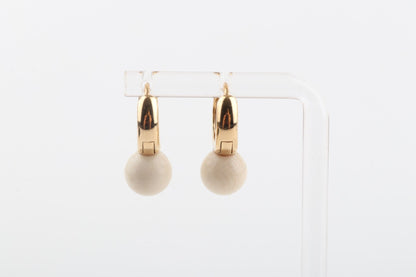 Minimalistic Mammoth Ivory Hoops