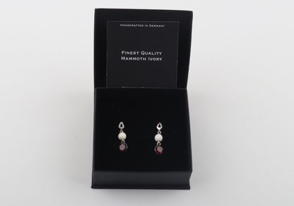 Mammoth Ivory & Sterling Silver Studs