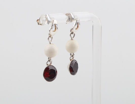 Mammoth Ivory & Sterling Silver Studs