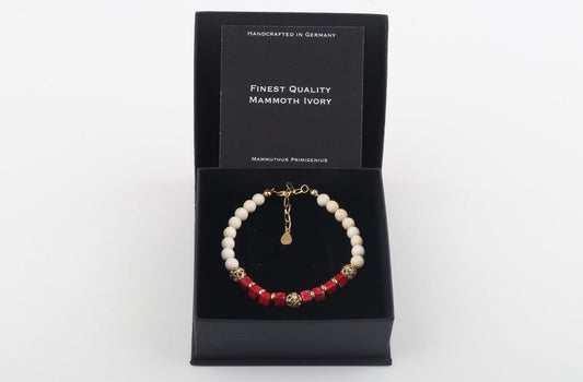 Pink Electric Mammoth Ivory Bracelet
