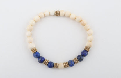 The Cleo Blue Mammoth Ivory Mini Bracelet