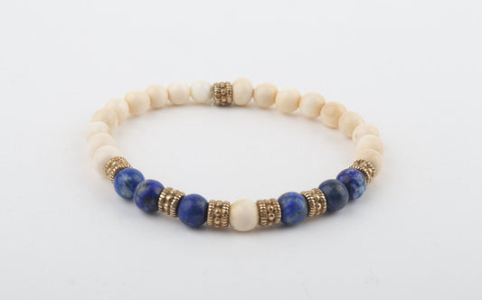 The Cleo Blue Mammoth Ivory Mini Bracelet