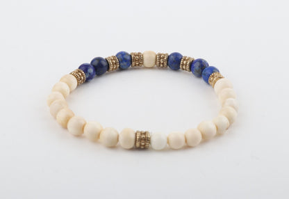 The Cleo Blue Mammoth Ivory Mini Bracelet