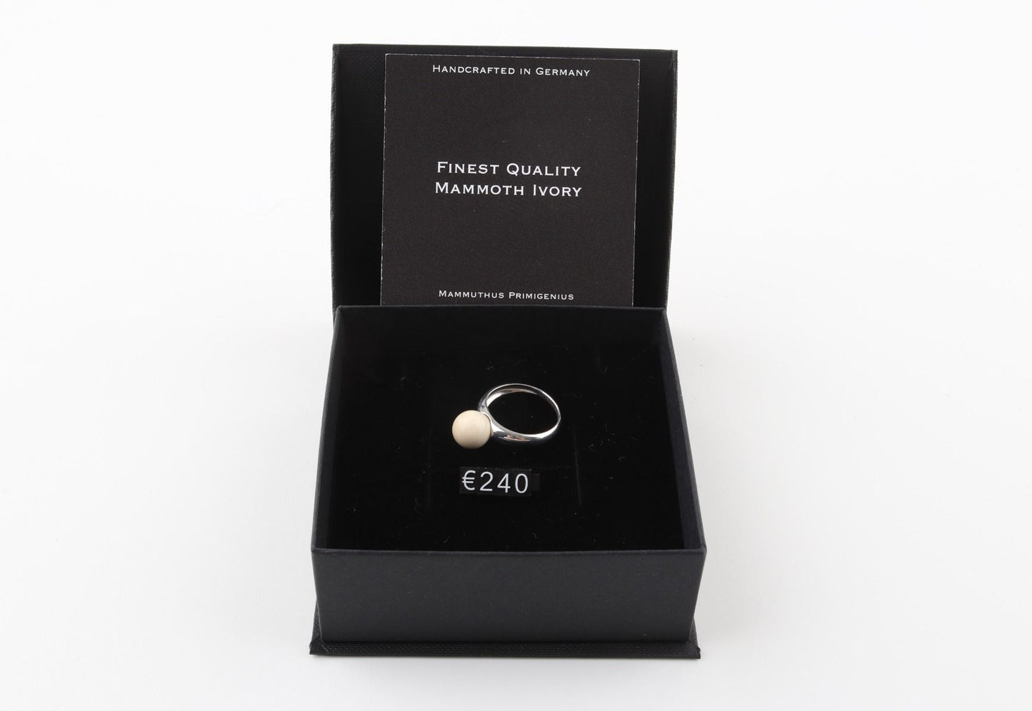 Minimalistic Mammoth Ivory Pearl Ring