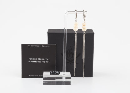 Dangle Earrings with Silver Chains
