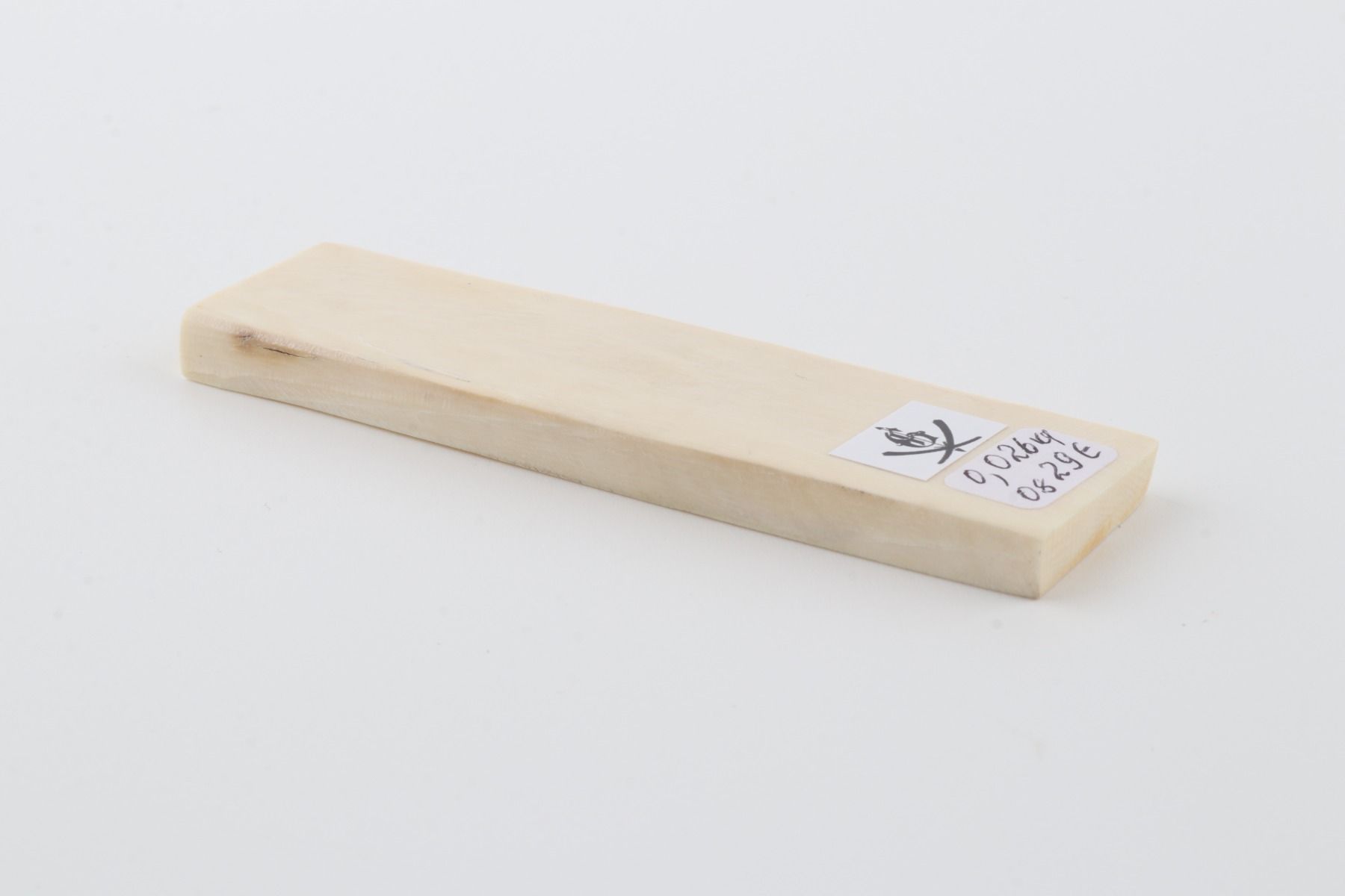 White mammoth ivory segment