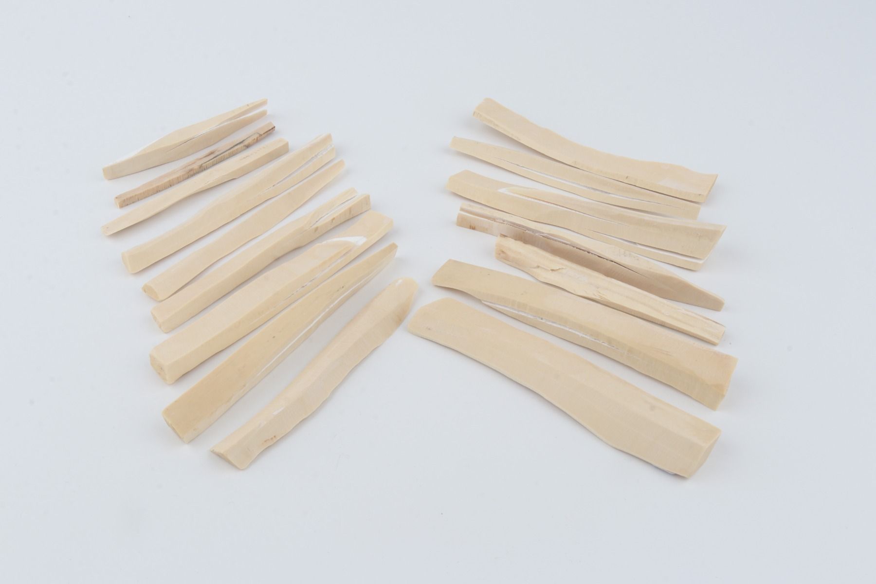 White mammoth ivory pieces