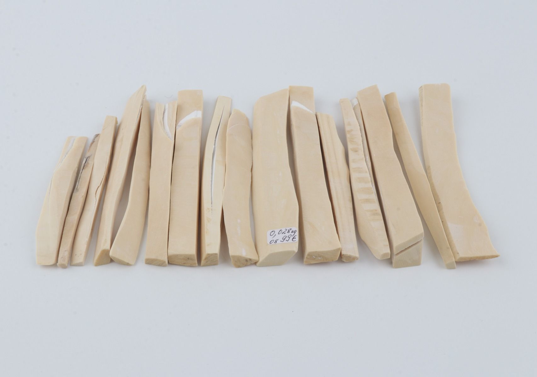 White mammoth ivory pieces