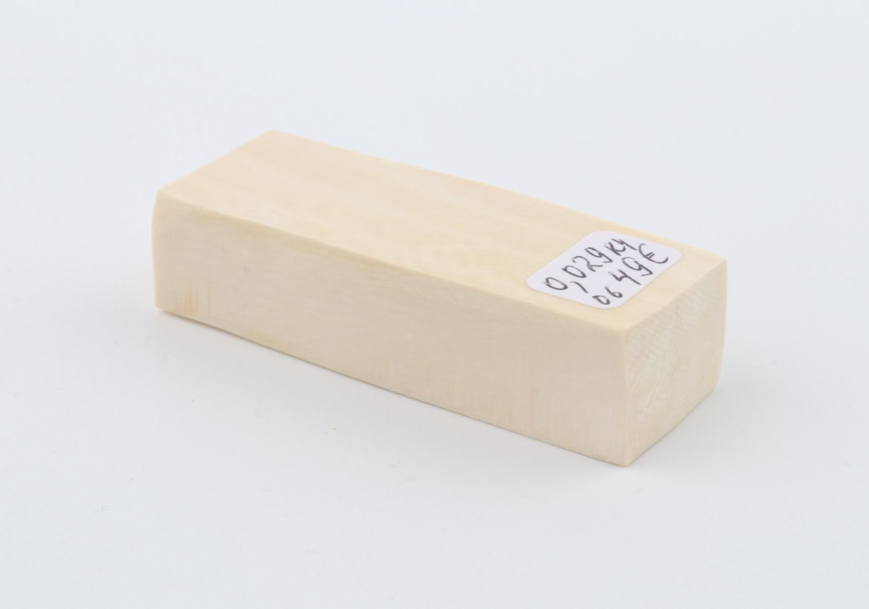 White mammoth ivory segment