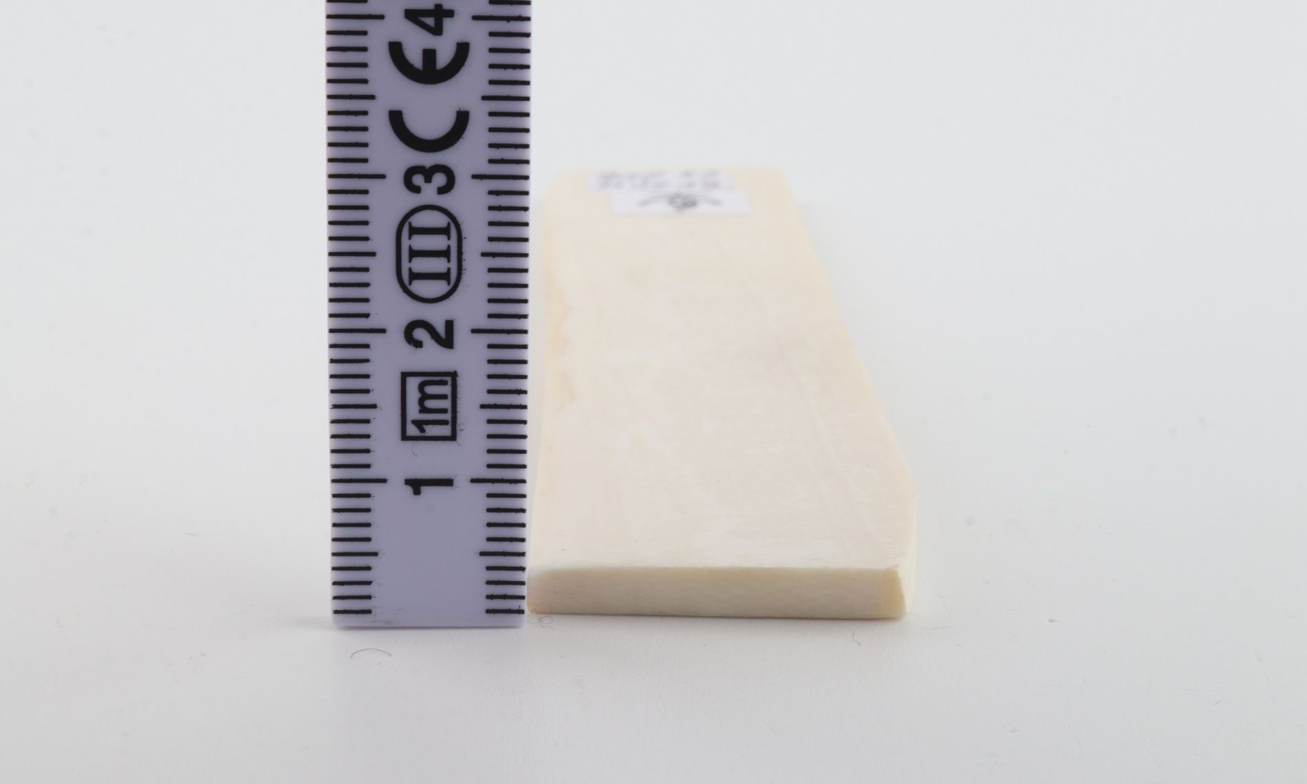 White mammoth ivory segment