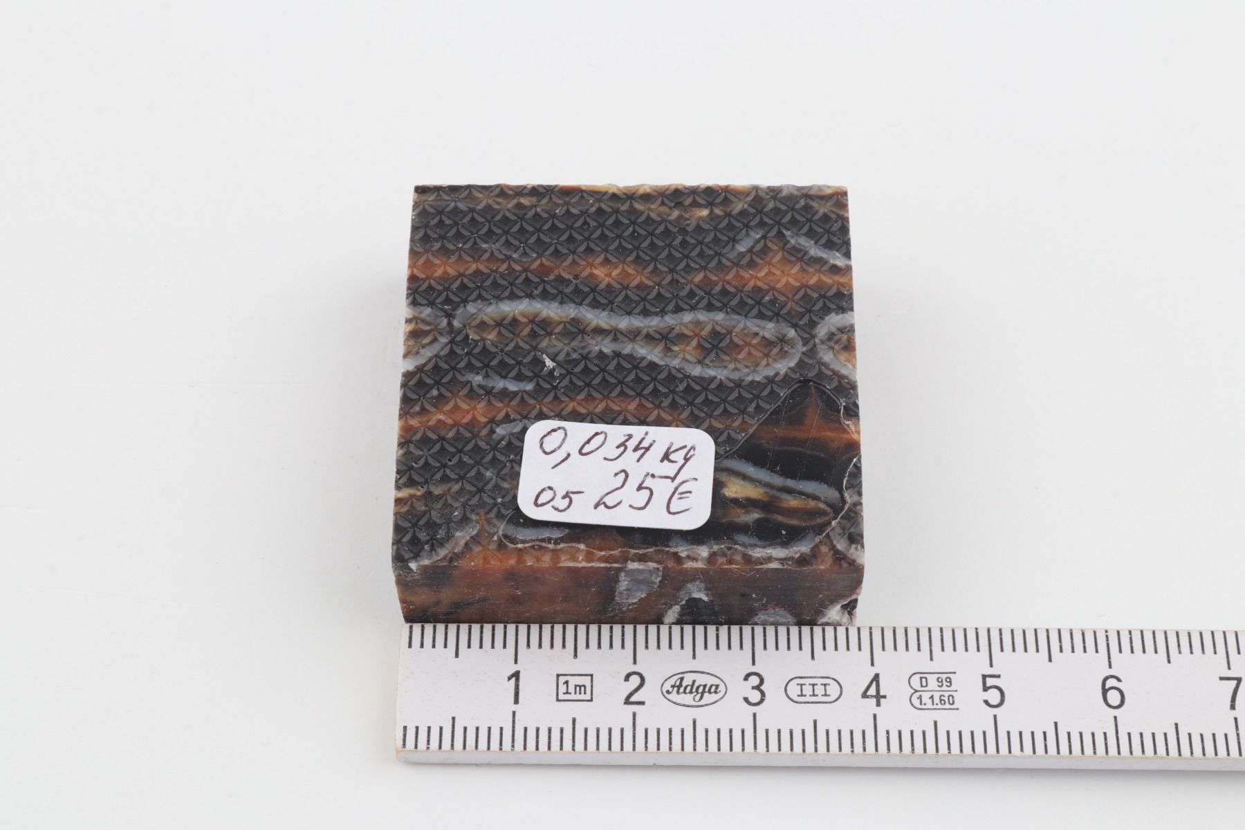Stabilized mammoth molar piece