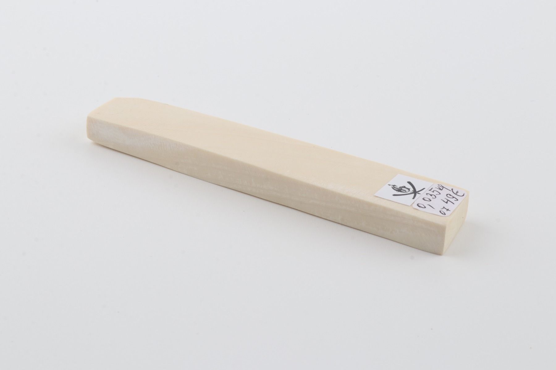 White mammoth ivory segment